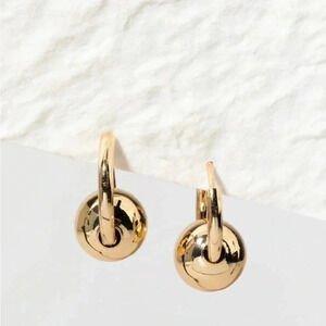 Gold Hoop Earrings Nickel Free NWT